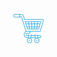 shopping cart empty icon sign vector