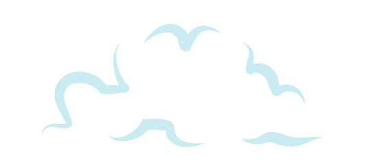 White cloud cartoon flat design