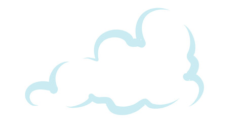 White cloud cartoon flat design