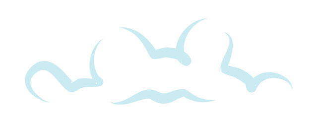 White cloud cartoon flat design