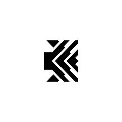 Black arrow letter K Logo. Abstract Monogram Logomark for Growing Business, Branding, Identity, Marketing.