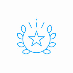star laurel wreath icon sign vector