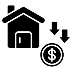 Amortization Icon Glyph