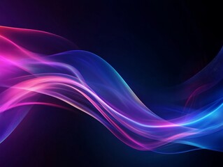 Abstract Swirls of Pink and Blue Light