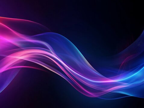 Abstract Swirls of Pink and Blue Light