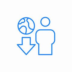 global download icon sign vector