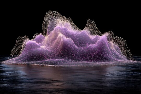 An Abstract Glitch Background with Neon Lines and Pinks, a Vaporwave Aesthetic - Powered by Adobe