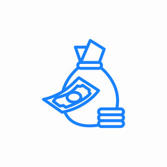 money bag icon sign vector