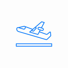 plane takeoff icon sign vector