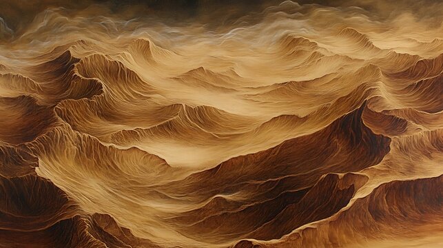 The Vast Sahara Desert with Sand Dunes Stretching to the Horizon, Wind Creating Ripples, a Harsh Beauty - Powered by Adobe