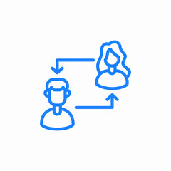 replacement human resources icon sign vector