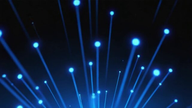 Abstract blue background with shooting stars