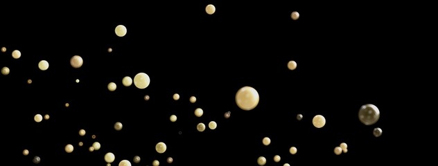 Abstract background with floating pearls. Perfect for cosmetics, luxury, or spa.