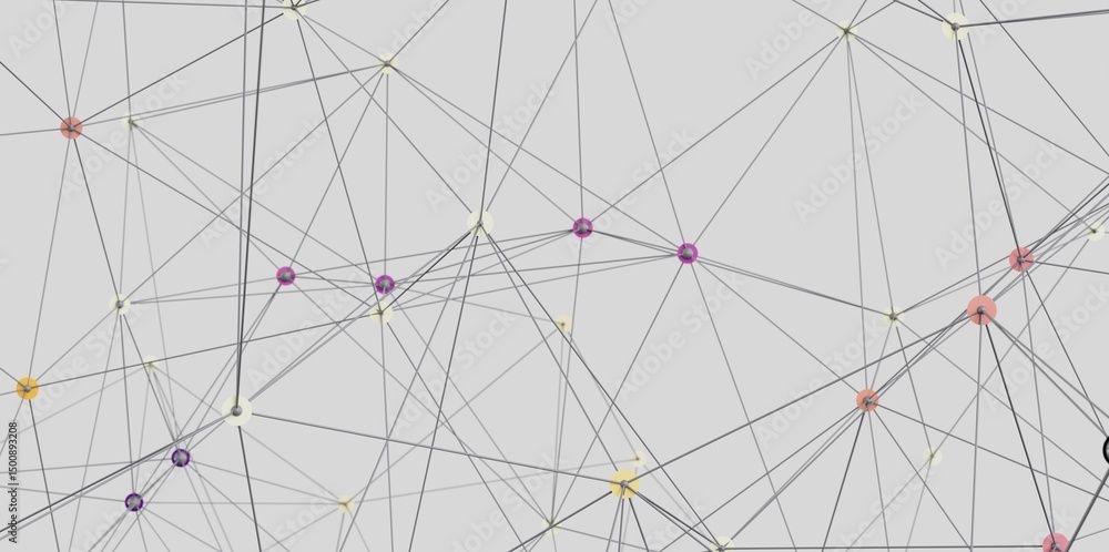 Poster abstract background with connected dots and lines. network, technology, connection concept.