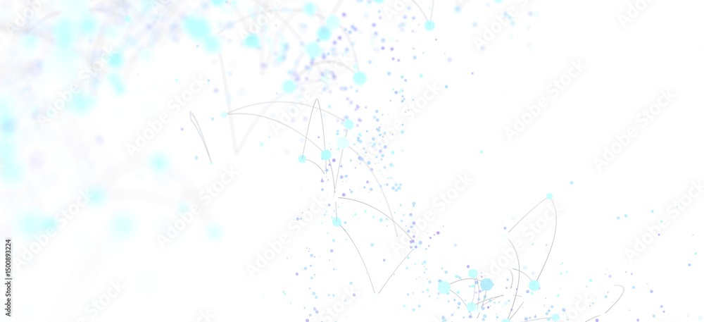 Poster Abstract background image of a network with light blue nodes and connecting lines. Perfect for technology or connection concepts.