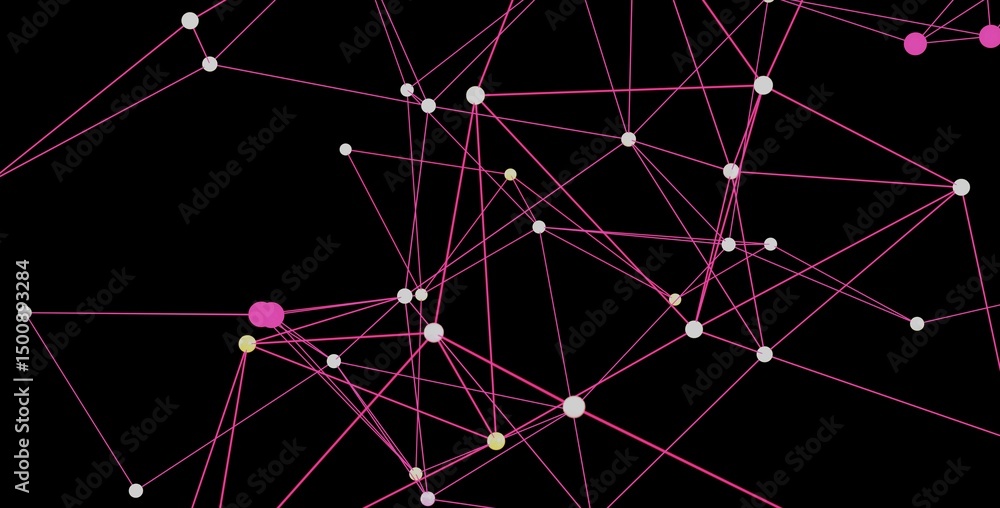 Aufkleber abstract background image featuring interconnected dots and lines, representing network connections 