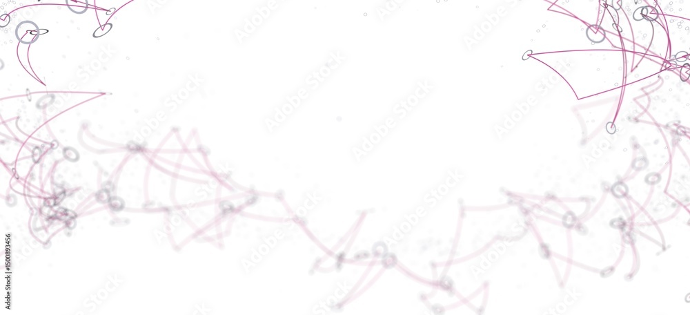 Poster abstract background image with pink lines and circles. perfect for presentations or websites.