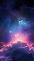 Fototapeta premium Galaxy hologram wallpaper astronomy universe outdoors.