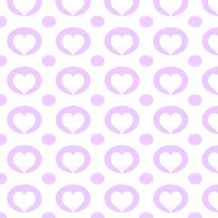 seamless pattern with pink hearts