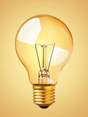 Illuminated Ideas: A glowing light bulb radiates a sense of innovation and brilliance, with a focus on the concepts of creativity, inspiration, and the generation of new ideas. 