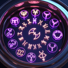 zodiac signs in a circle