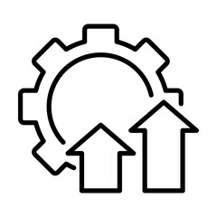 Economic development single icon