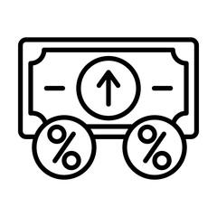Interest rate single icon