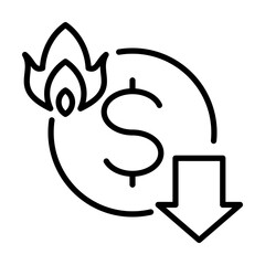 inflation rate single icon