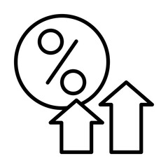 Economic growth single icon