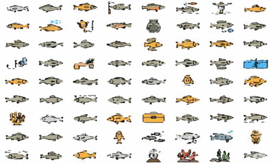 set of fish icons