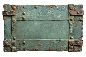 Weathered, antique metal box