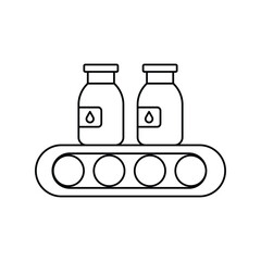 conveyor lineal icon with white background vector stock illustration