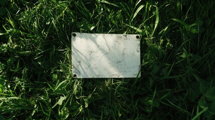 white recycle sign on green grassy background