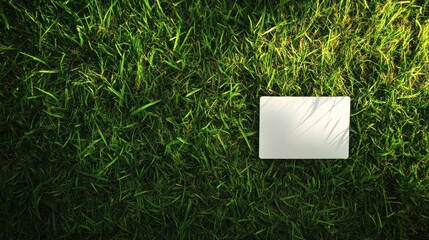 white recycle sign on green grassy background