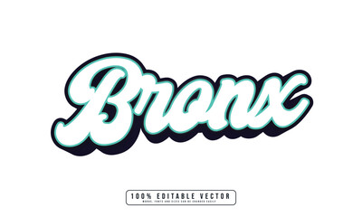 Bronx text effect editable. Editable Fresh text effect vector