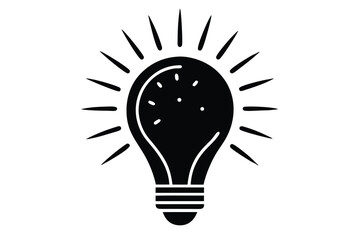 lightbulb with spark vector icon