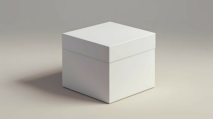Naklejka premium White square gift box with lid mockup for product presentation