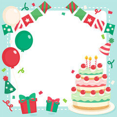 christmas party frame 1