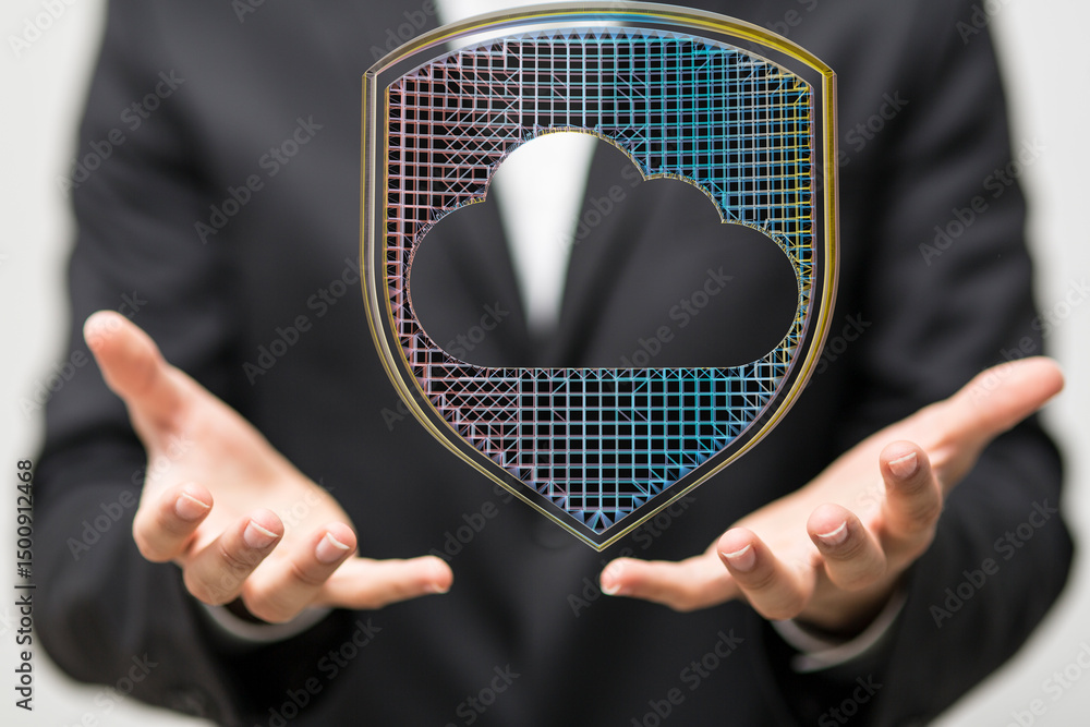 Aufkleber Safeguarding your data with advanced cloud security measures.  Trust and reliability.