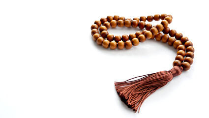 Prayer beads isolated on a white background
