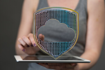 Safeguarding your data with robust cloud security measures.  High-level protection.