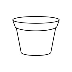 Flower pot icon vector. Pot illustration sign. Flowerpot symbol or logo.