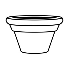 Flower pot icon vector. Pot illustration sign. Flowerpot symbol or logo.