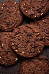 Chocolate chip cookies with hazelnuts