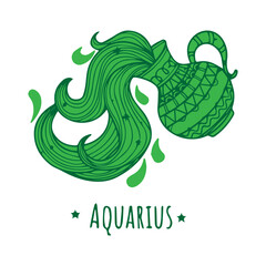Fototapeta premium Aquarius zodiac icon