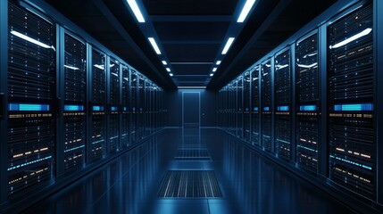 Fototapeta premium Modern Data Center Interior