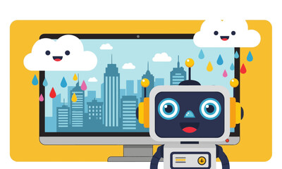 Friendly Chatbot Engaging with User Interface