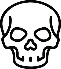 skull front view vector icon