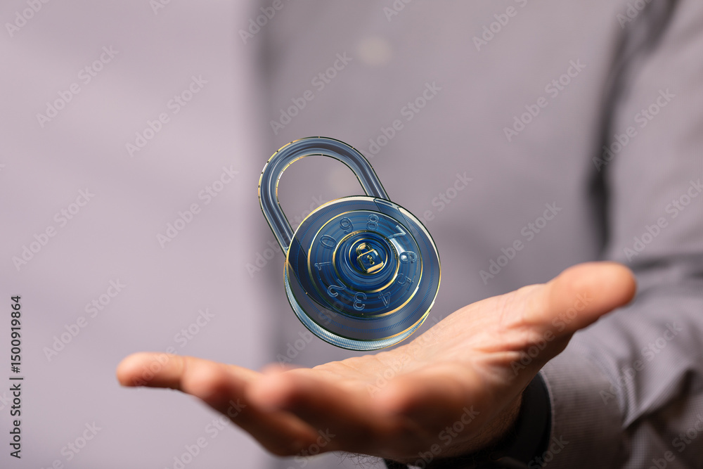 Aufkleber Protecting your information online. Strong passwords & data encryption for ultimate security.