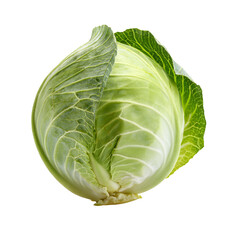 Fototapeta premium Fresh Green Cabbage Isolated on White Background